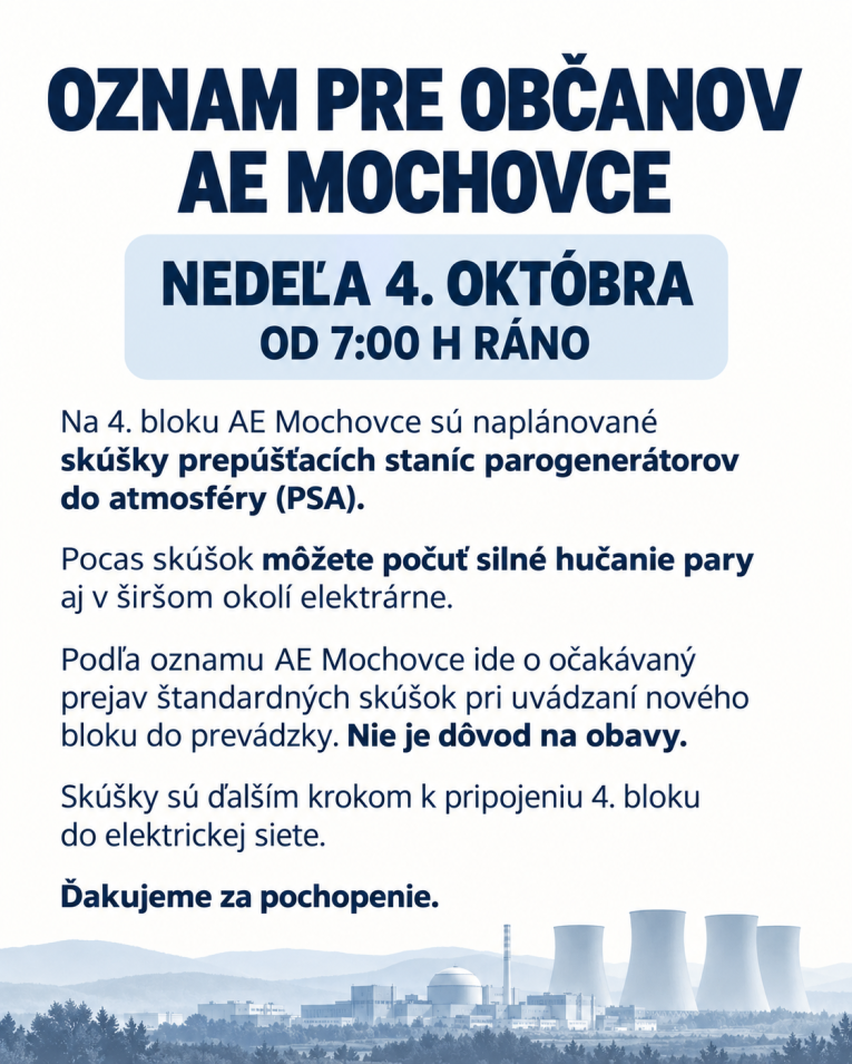 Oznam AE mochovce