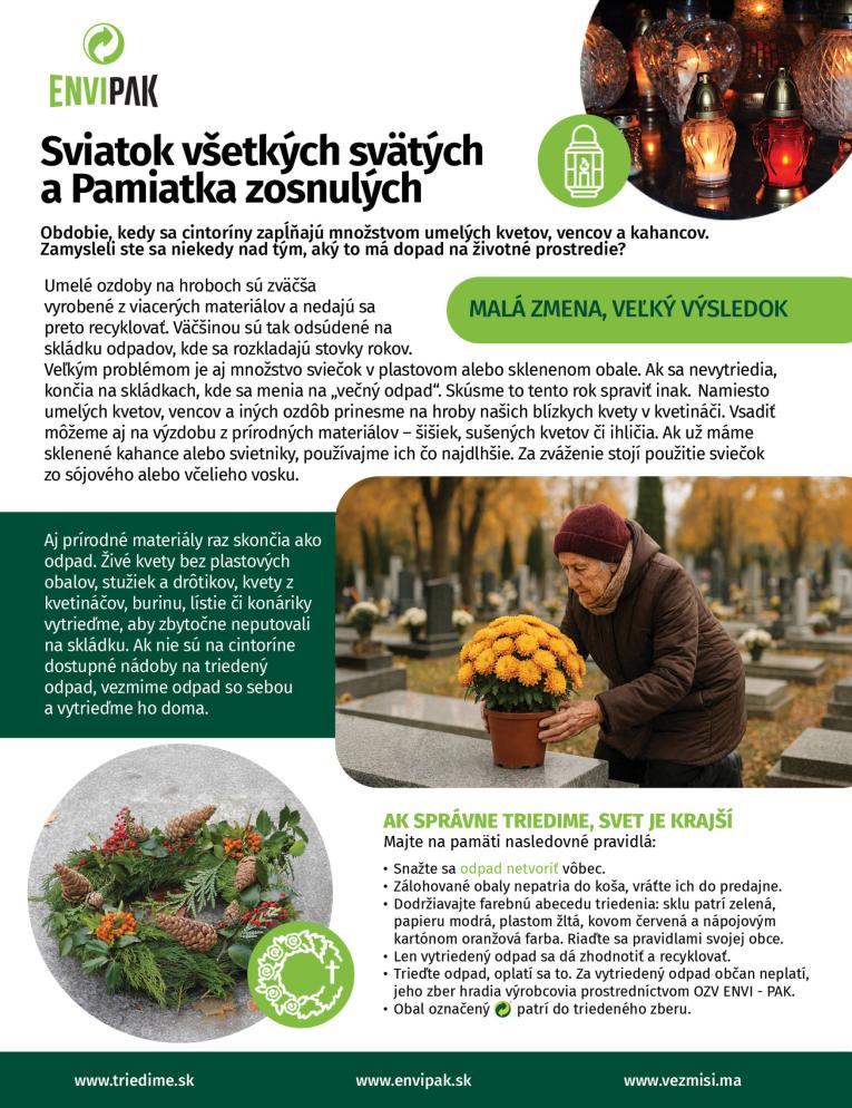 Sviatok všetkých svätých a&nbsp;Pamiatka zosnulých